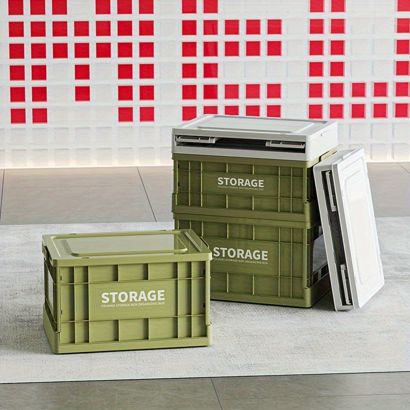 Industrial Style Foldable Storage Box, Outdoor Camping & Car Trunk Organizer, Collapsible Household File Storage Bin for Daily Use & Christmas Gift