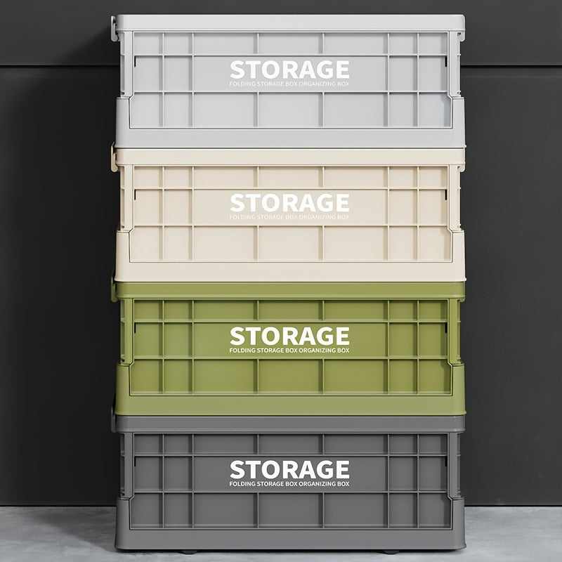 Industrial Style Foldable Storage Box, Outdoor Camping & Car Trunk Organizer, Collapsible Household File Storage Bin for Daily Use & Christmas Gift
