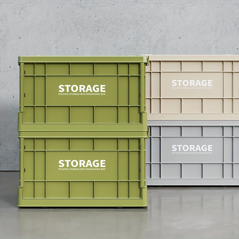 Industrial Style Foldable Storage Box, Outdoor Camping & Car Trunk Organizer, Collapsible Household File Storage Bin for Daily Use & Christmas Gift