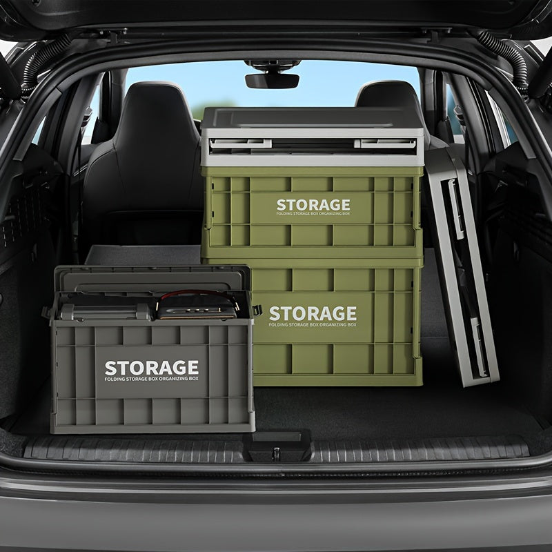 Industrial Style Foldable Storage Box, Outdoor Camping & Car Trunk Organizer, Collapsible Household File Storage Bin for Daily Use & Christmas Gift